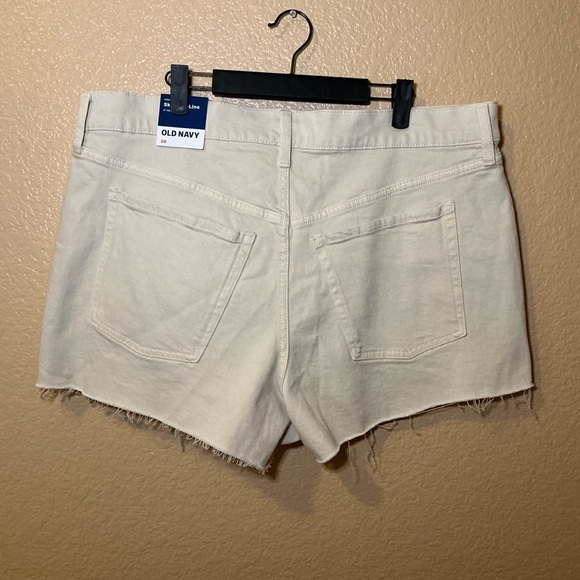 Old Navy Tan Jean Shorts Frayed Hem - Picture 2 of 3